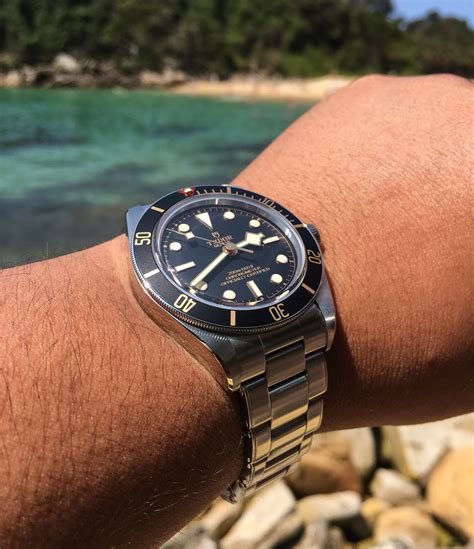 tudor black bay on wrist|black bay 58 lug to.